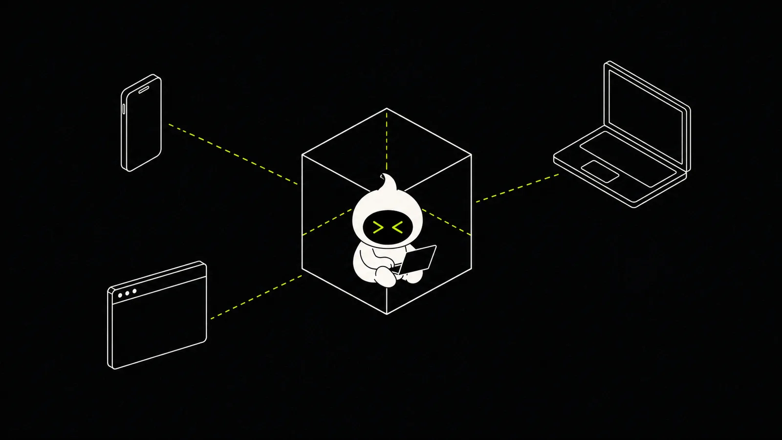 A daemon accessible through browser, chat, command line, and SSH tools.